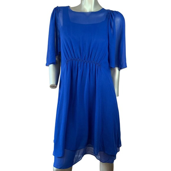 DOROTHEE SCHUMACHER | Summer 2013 Gathered Blue Flutter Dress - Picture 2 of 12